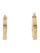 Candela 18K Polished Square Tube Hoop Earrings