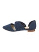 Candela Denim Pleated Accents D'Orsay Flats