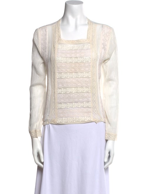 Candela Lace Pattern Square Neckline Top