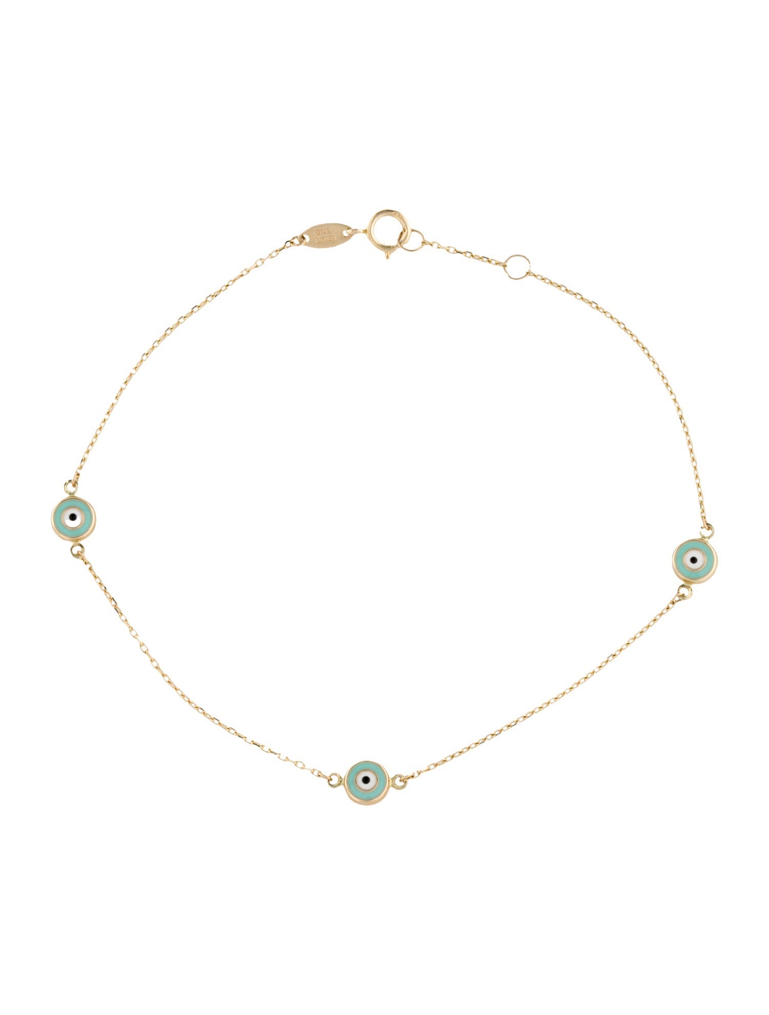 Candela 14K Evil Eye Station Bracelet