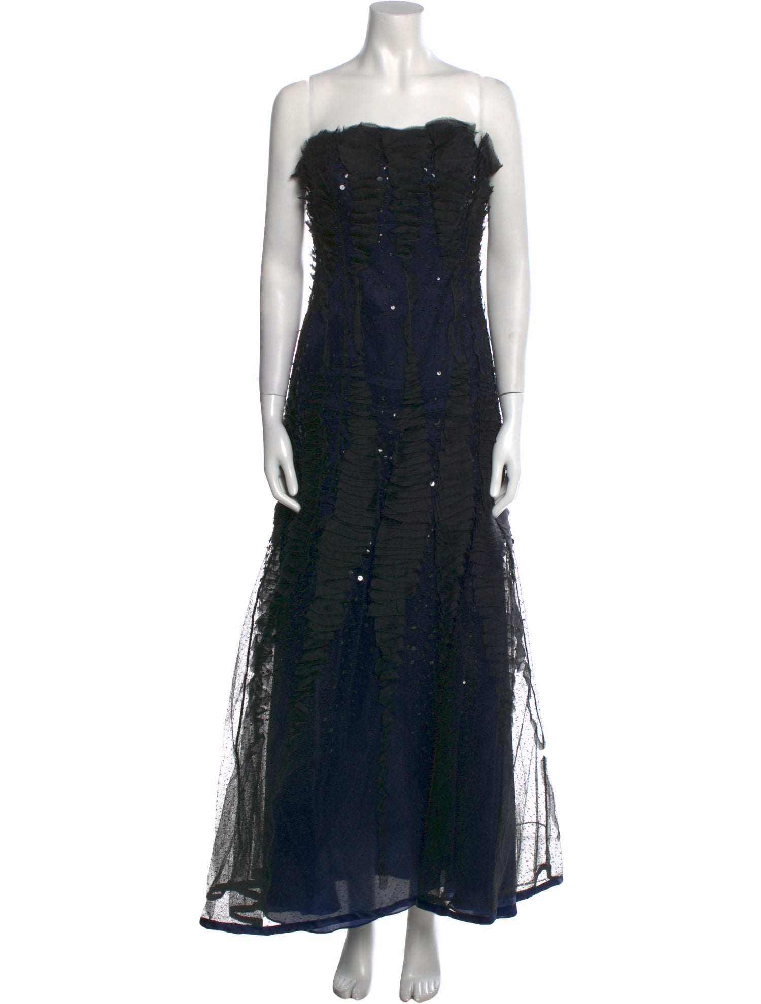Carolina Herrera Strapless Long Dress - Blue Dresses, Clothing