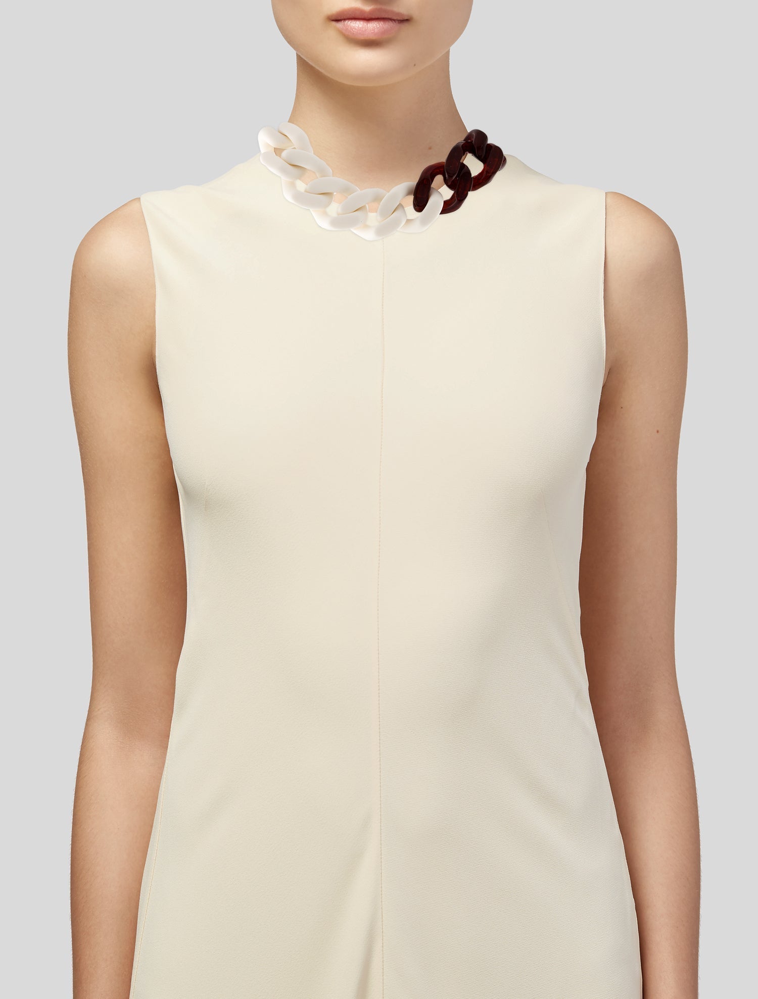 Carolina Herrera Resin Chunky Curb Link Necklace