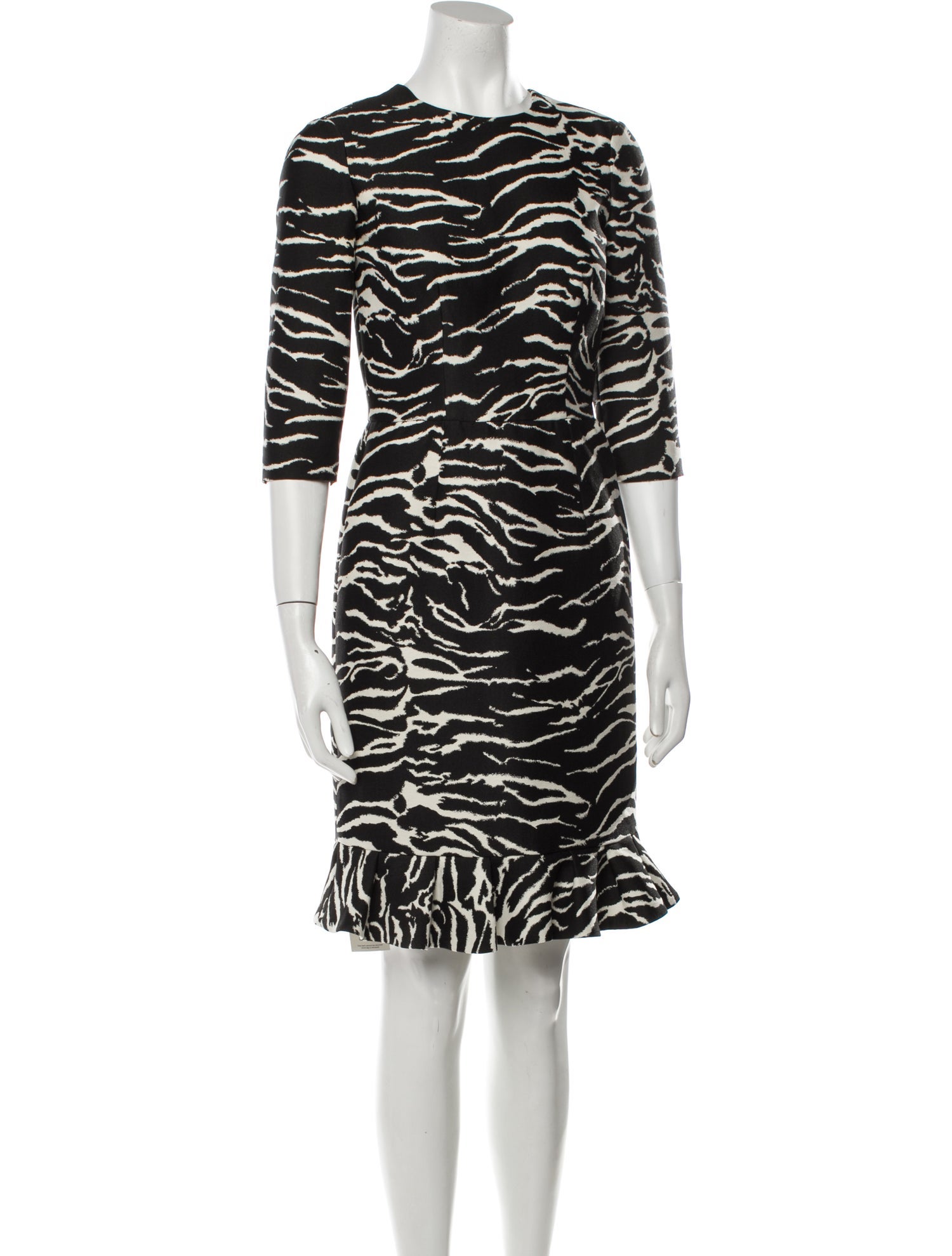 Carolina Herrera Animal Print Knee-Length Dress