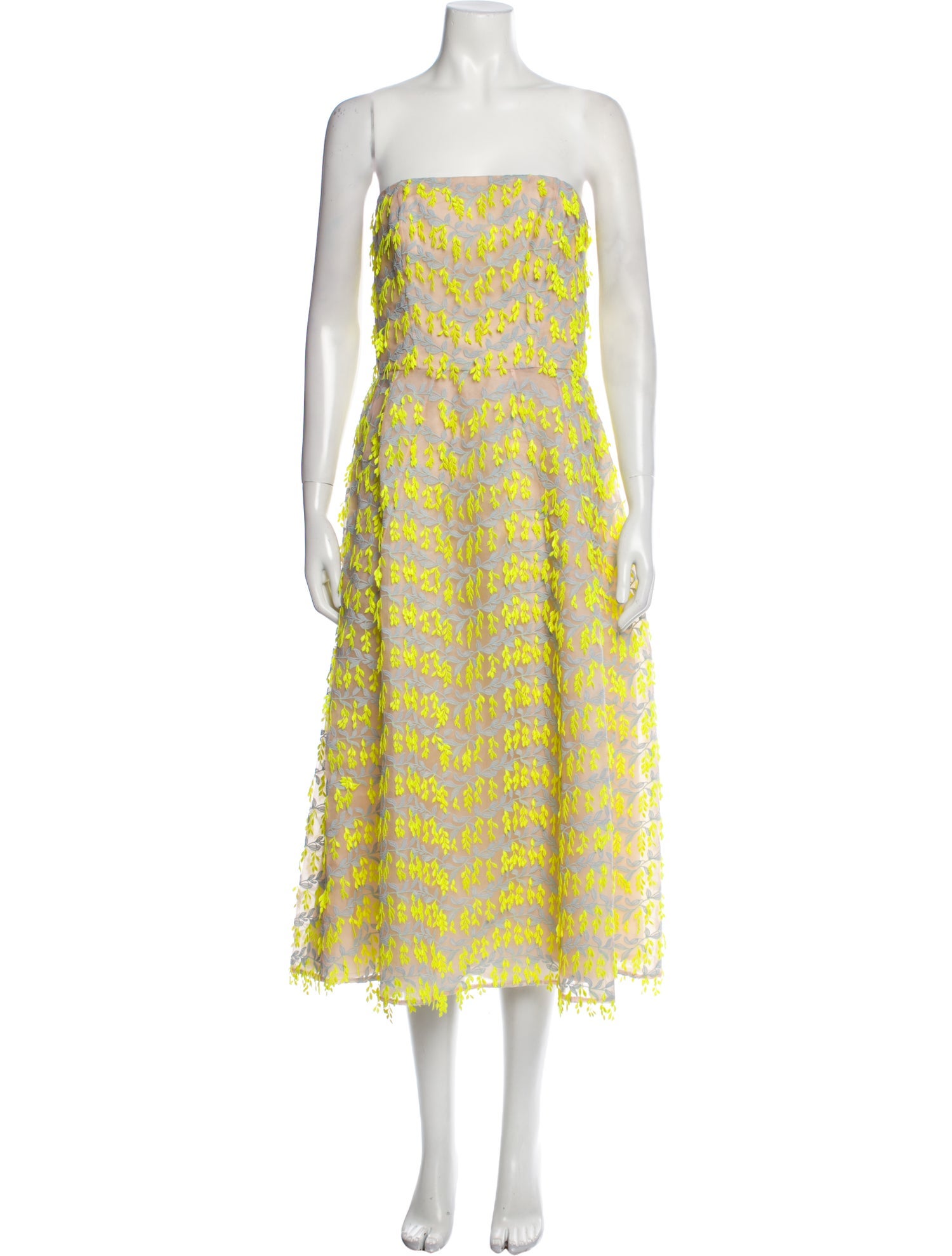 Carolina Herrera Polka Dot Print Long Dress