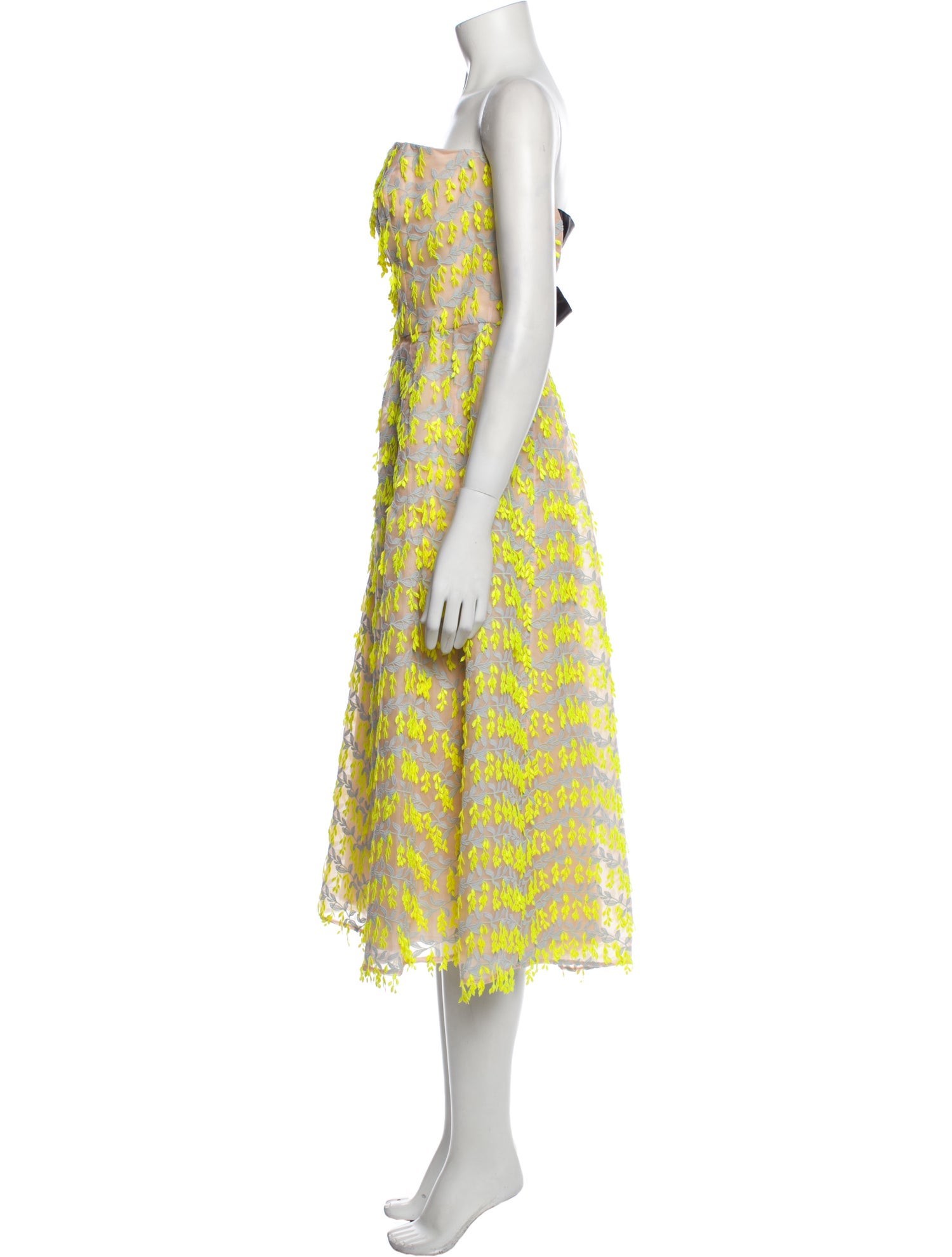 Carolina Herrera Polka Dot Print Long Dress