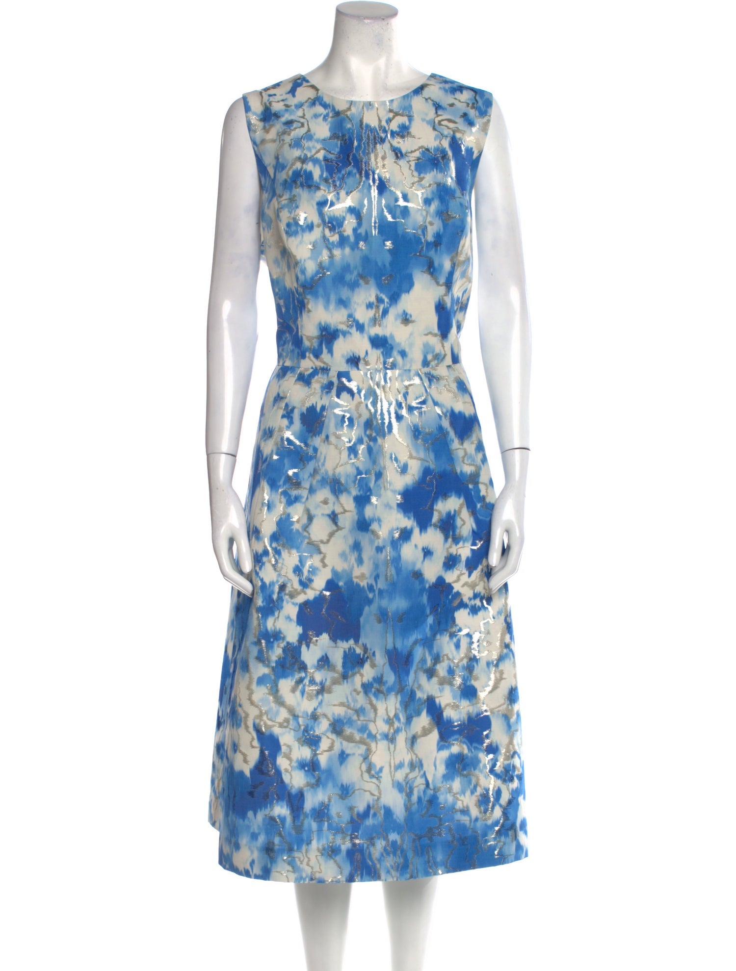 Carolina Herrera Floral Print Midi Length Dress
