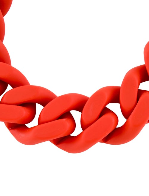 Carolina Herrera Resin Chain Collar Necklace