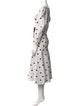 Carolina Herrera Polka Dot Print Long Dress