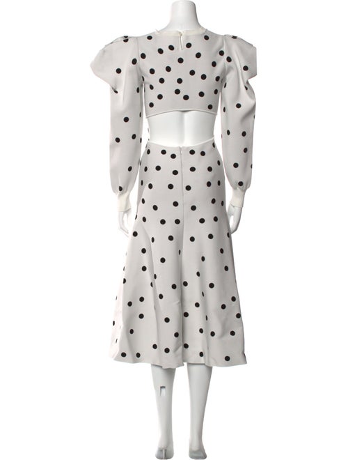 Carolina Herrera Polka Dot Print Long Dress