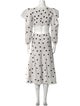 Carolina Herrera Polka Dot Print Long Dress