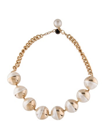 Carolina Herrera Bead Strand Large Ball Drop Necklace