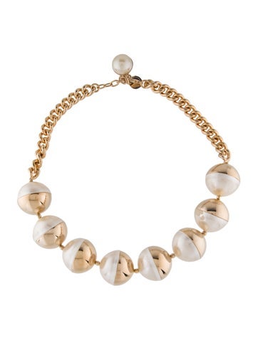 Carolina Herrera Bead Strand Large Ball Drop Necklace