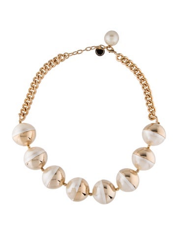 Carolina Herrera Bead Strand Large Ball Drop Necklace