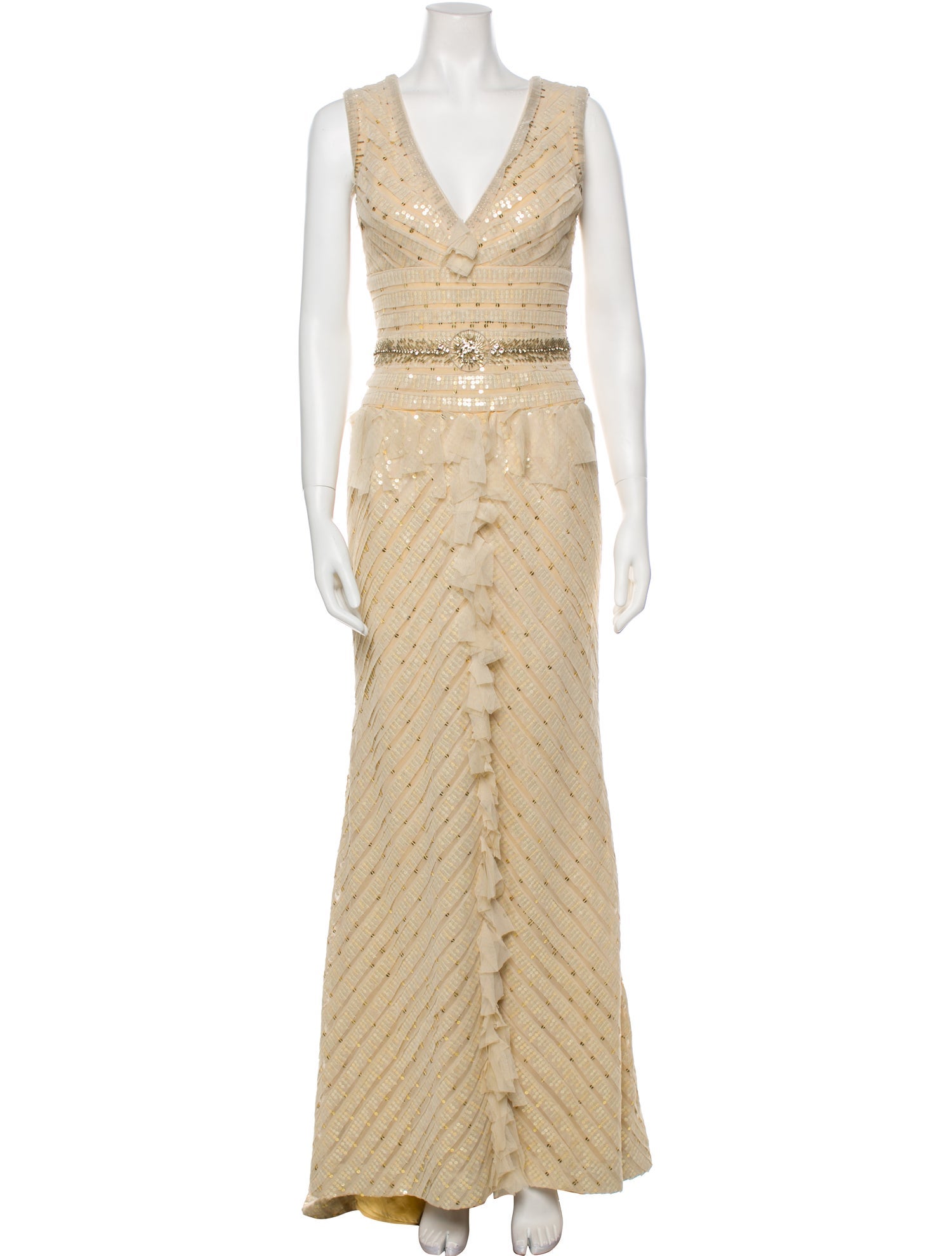Carolina Herrera Printed Long Dress - Neutrals Dresses, Clothing