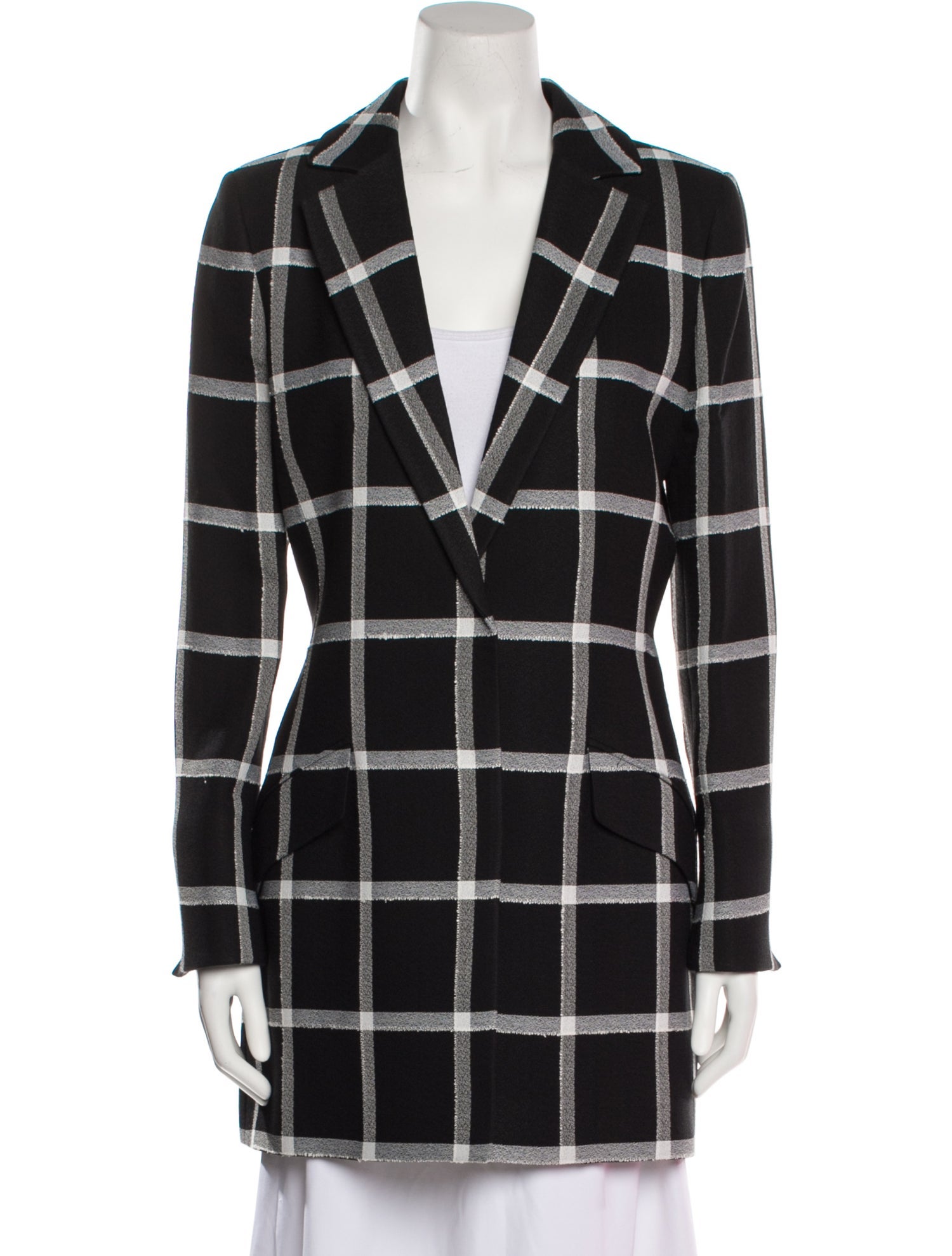Carolina Herrera Plaid Print Blazer w/ Tags