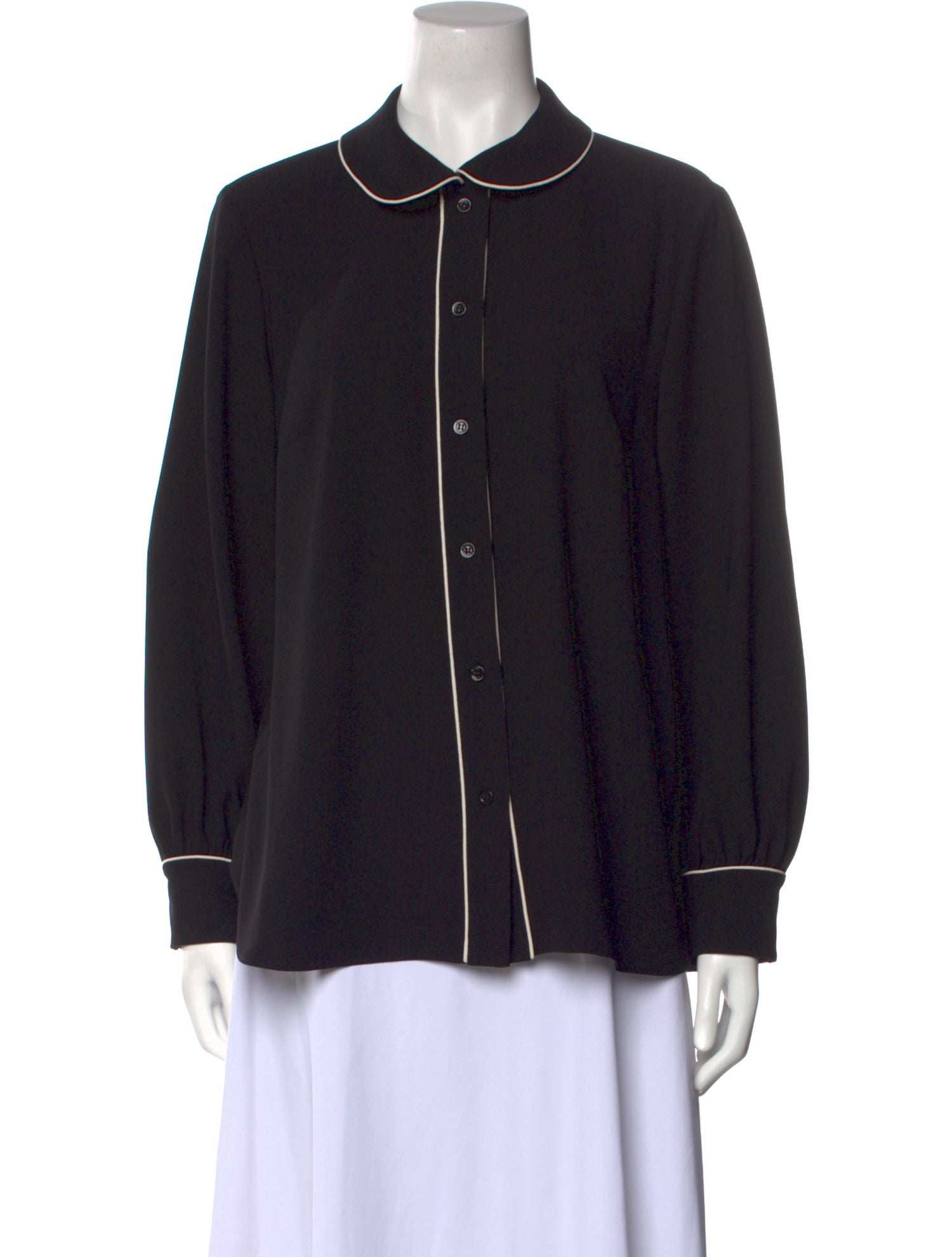 Carolina Herrera Long Sleeve Button-Up Top