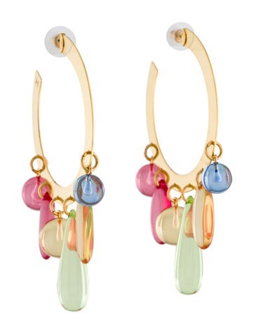 Carolina Herrera Hoop Beaded Earrings
