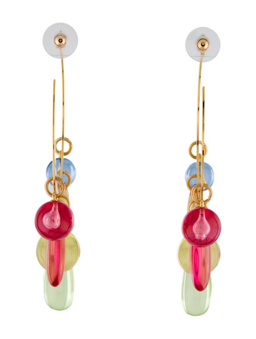 Carolina Herrera Beaded Hoop Earrings