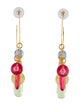 Carolina Herrera Beaded Hoop Earrings