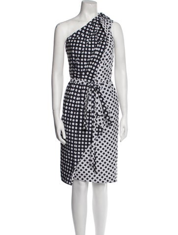 Carolina Herrera Dresses Polka Dot Print Knee-Length Dress US 0 | XS