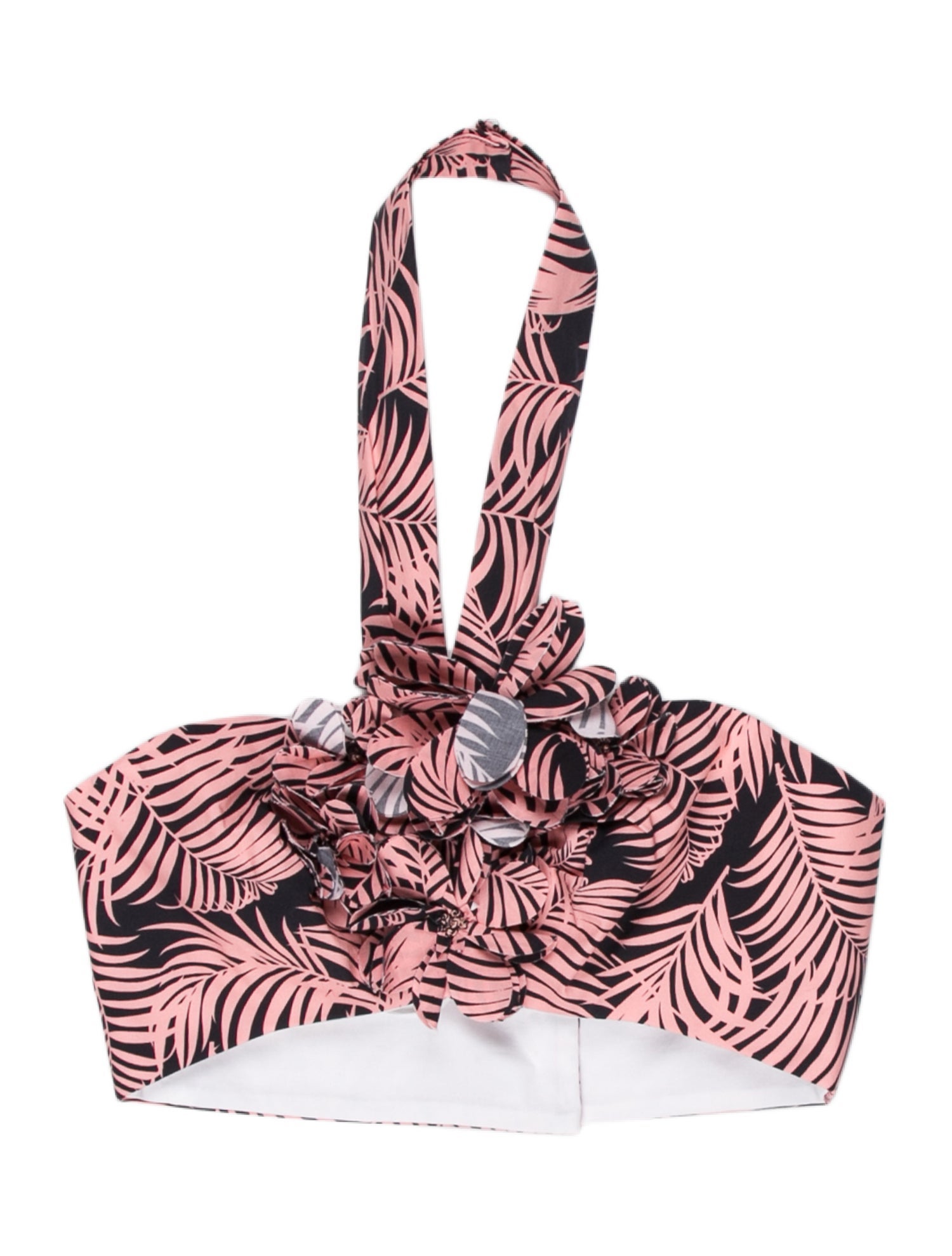 Carolina Herrera Floral Print Halterneck Crop Top w/ Tags