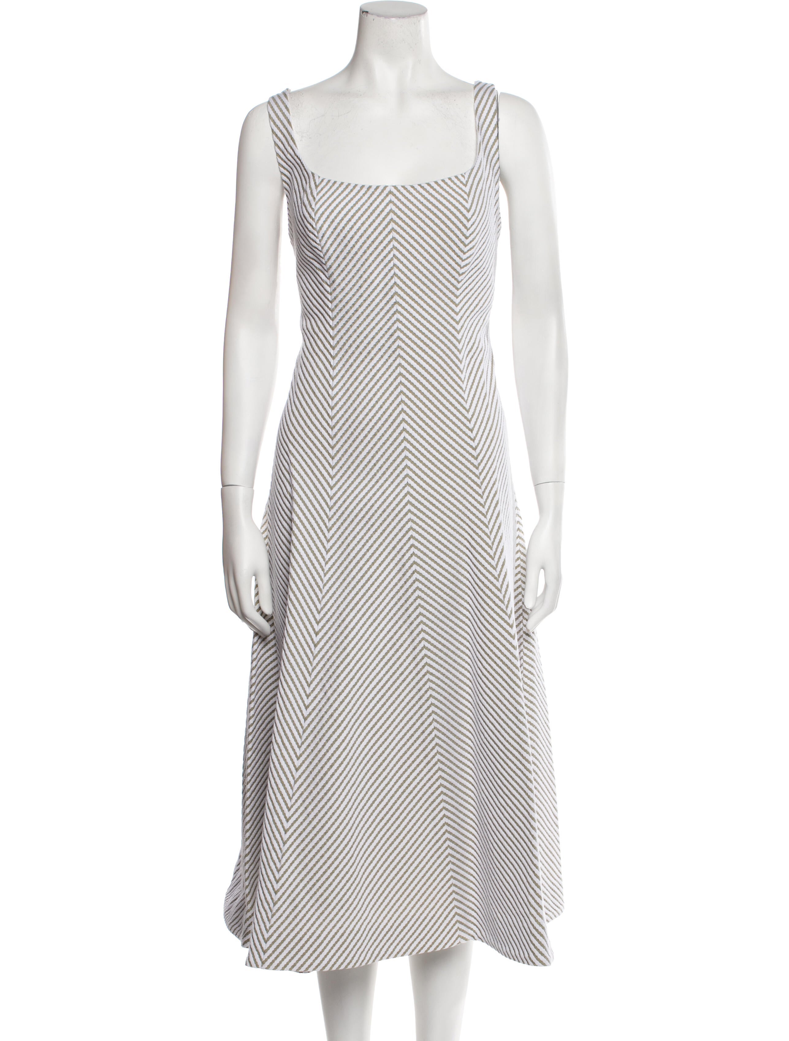 Carolina Herrera Striped Midi Length Dress w/ Tags