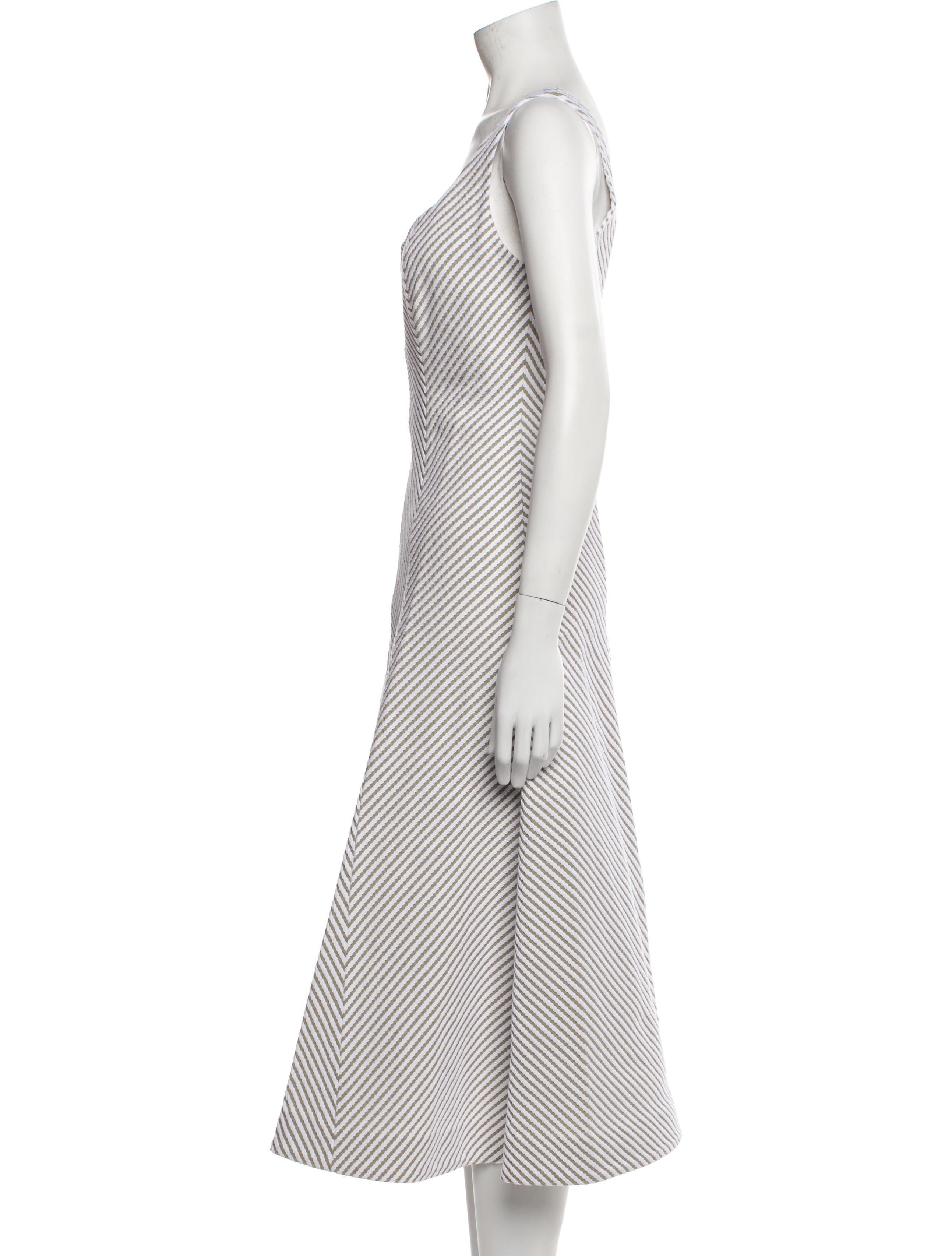 Carolina Herrera Striped Midi Length Dress w/ Tags