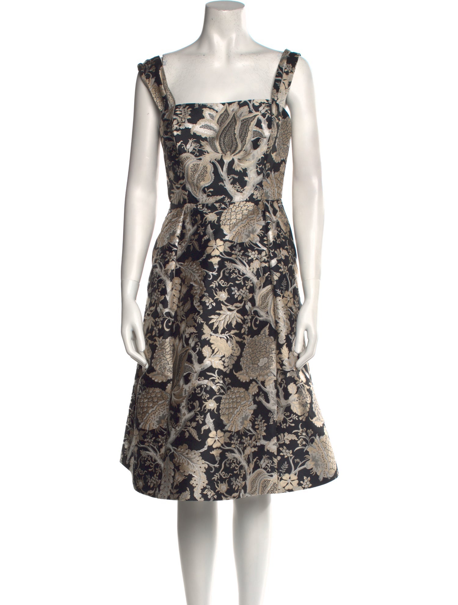 Carolina Herrera Floral Print Knee-Length Dress w/ Tags