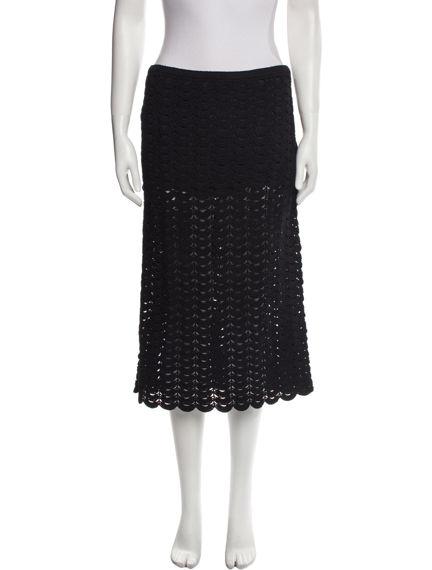 Carolina Herrera Lace Pattern Knee-Length Skirt w/ Tags