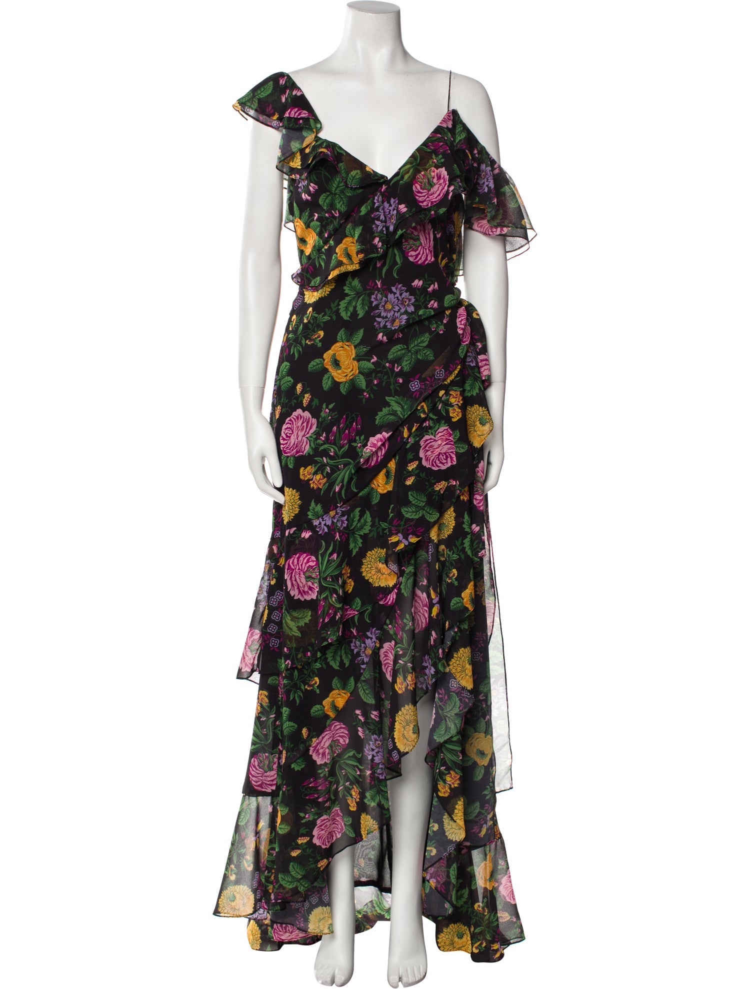 Carolina Herrera Floral Print Long Dress w/ Tags