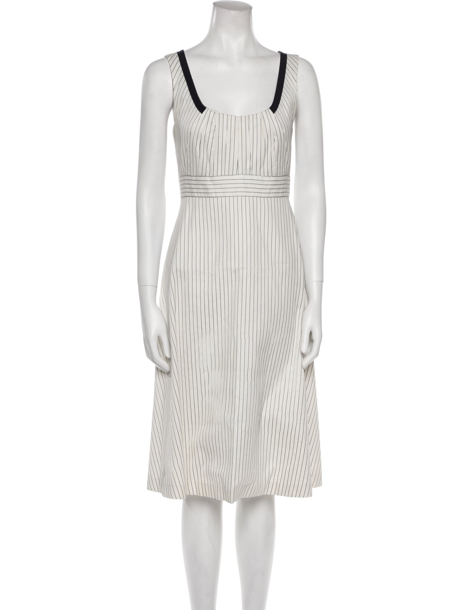 Carolina Herrera Striped Midi Length Dress