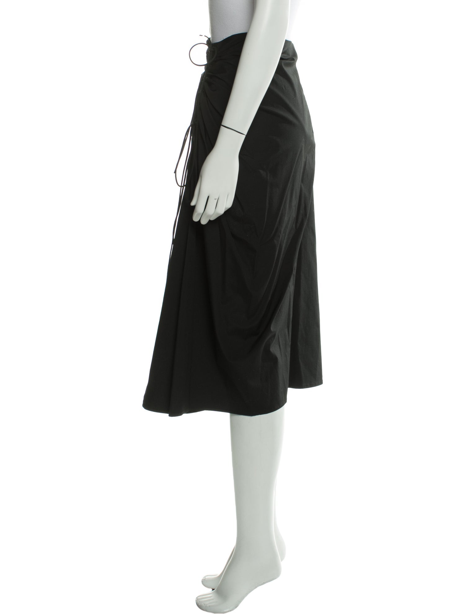 Carolina Herrera Pleated Accents Midi Length Skirt