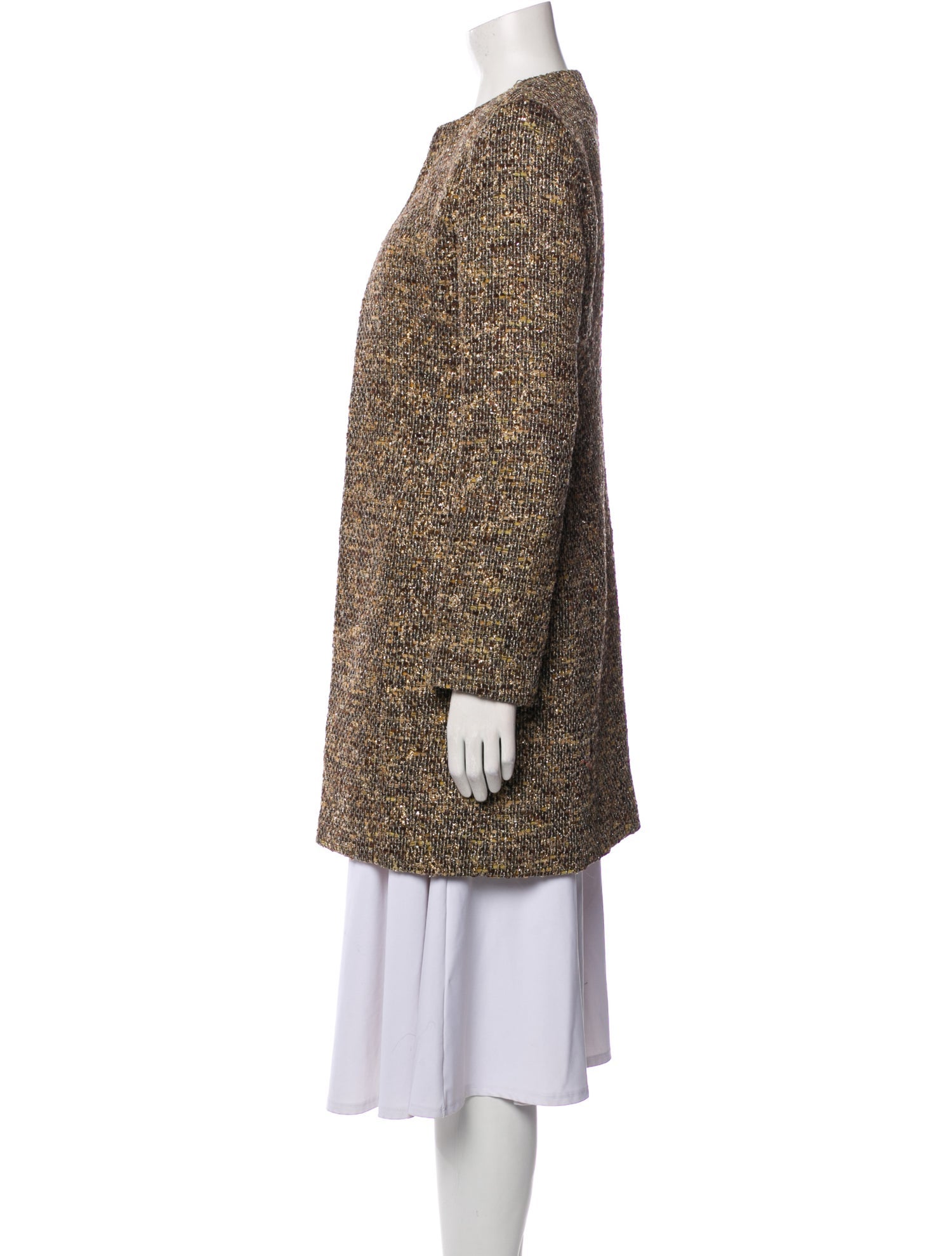 Carolina Herrera Tweed Pattern Coat