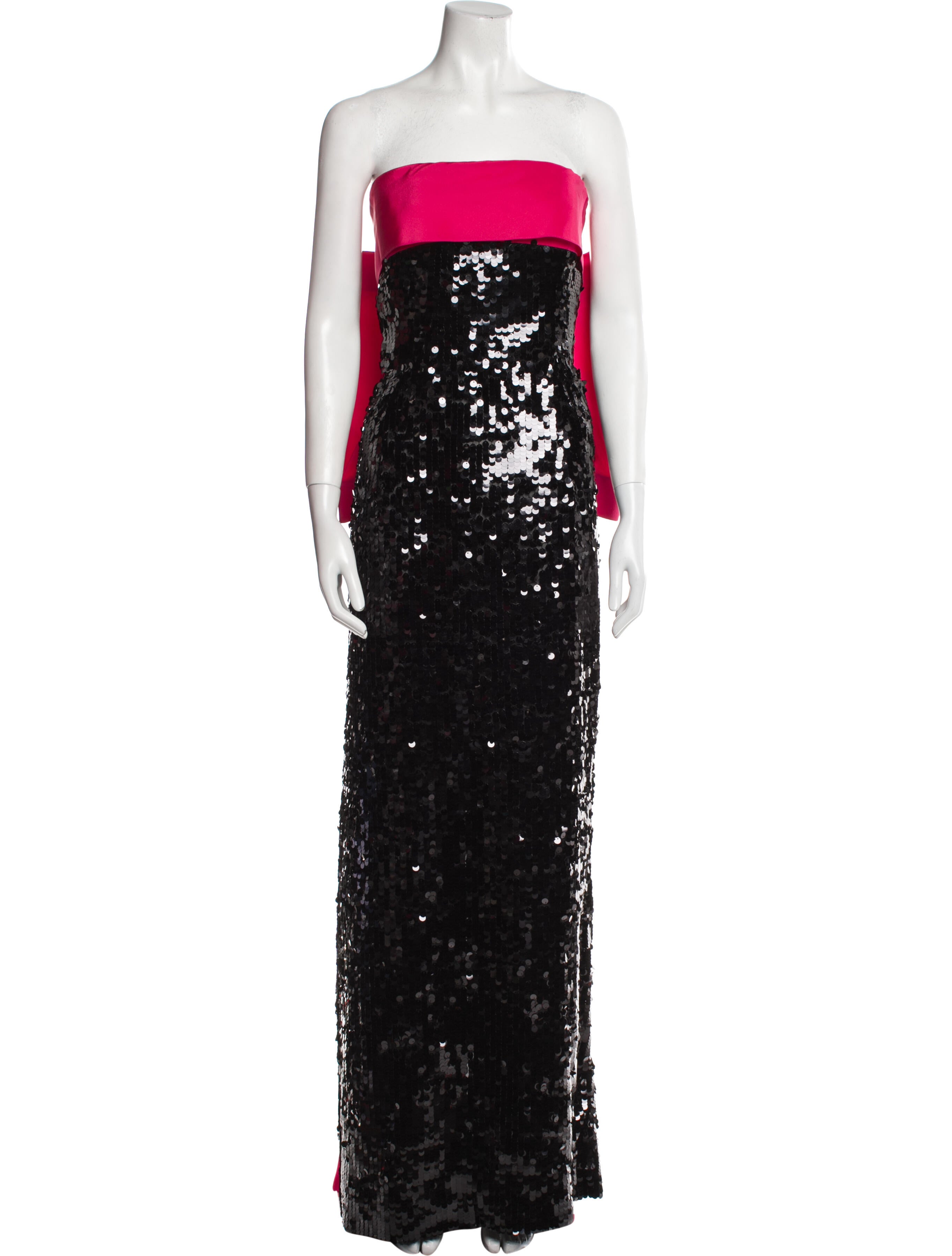 Carolina Herrera Colorblock Pattern Long Dress