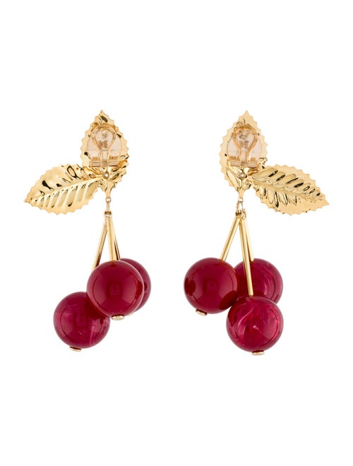 Carolina Herrera Cherries Cluster Drop Earclip Earrings