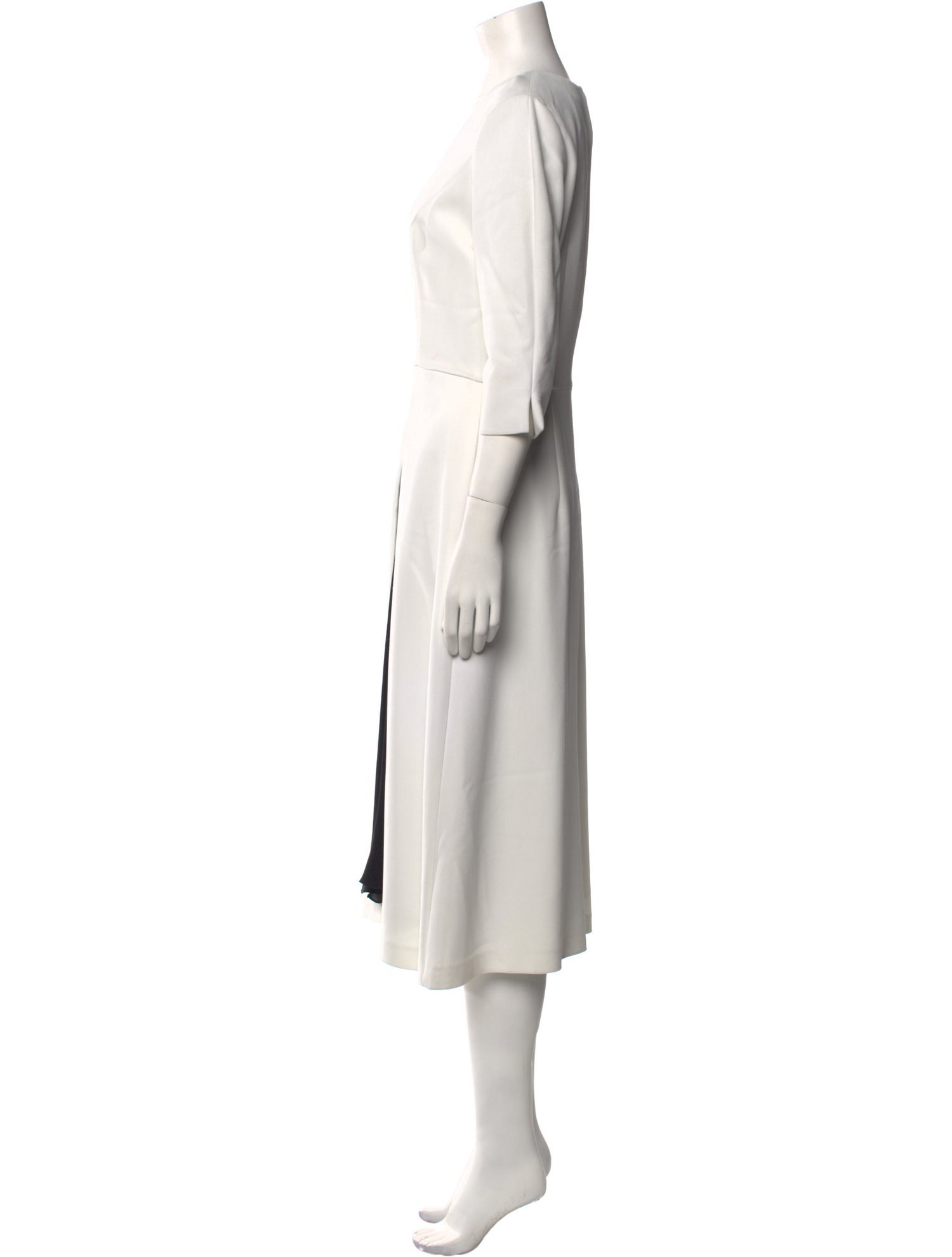 Carolina Herrera V-Neck Midi Length Dress