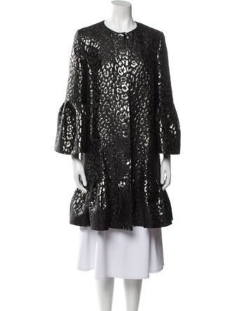 Carolina Herrera Animal Print Coat