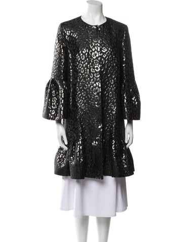 Carolina Herrera Coats Animal Print Coat M