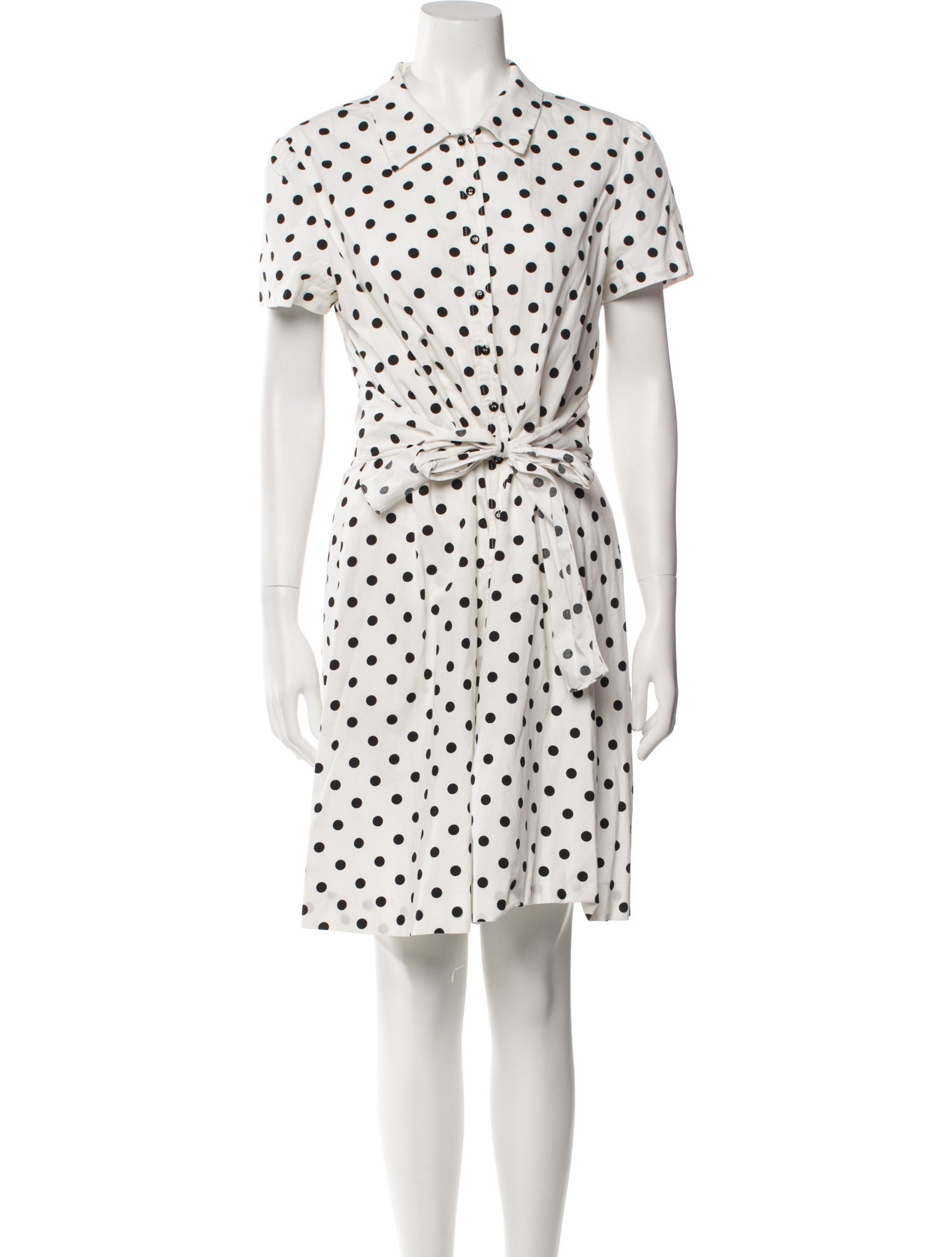 Carolina Herrera Polka Dot Print Knee-Length Dress