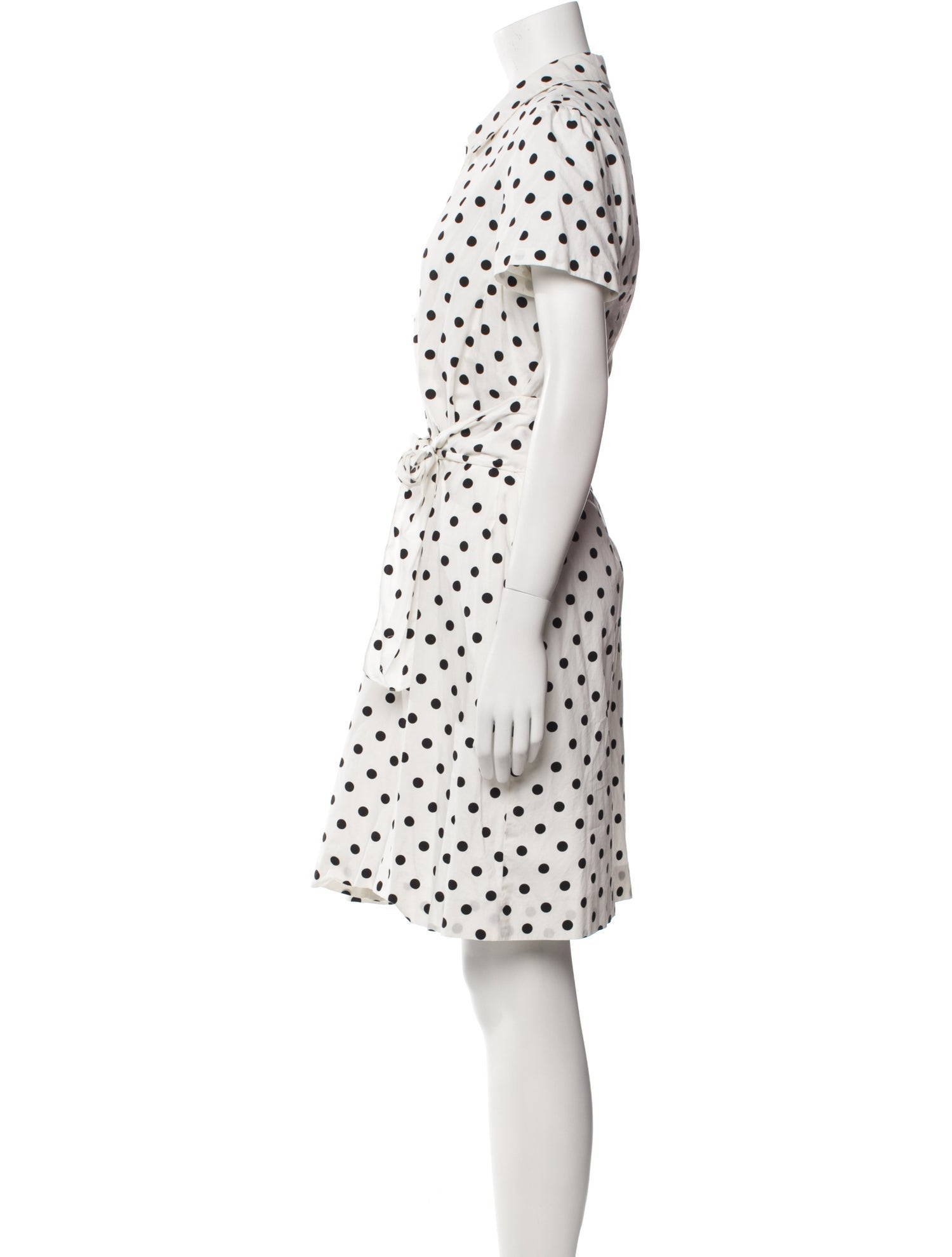 Carolina Herrera Polka Dot Print Knee-Length Dress