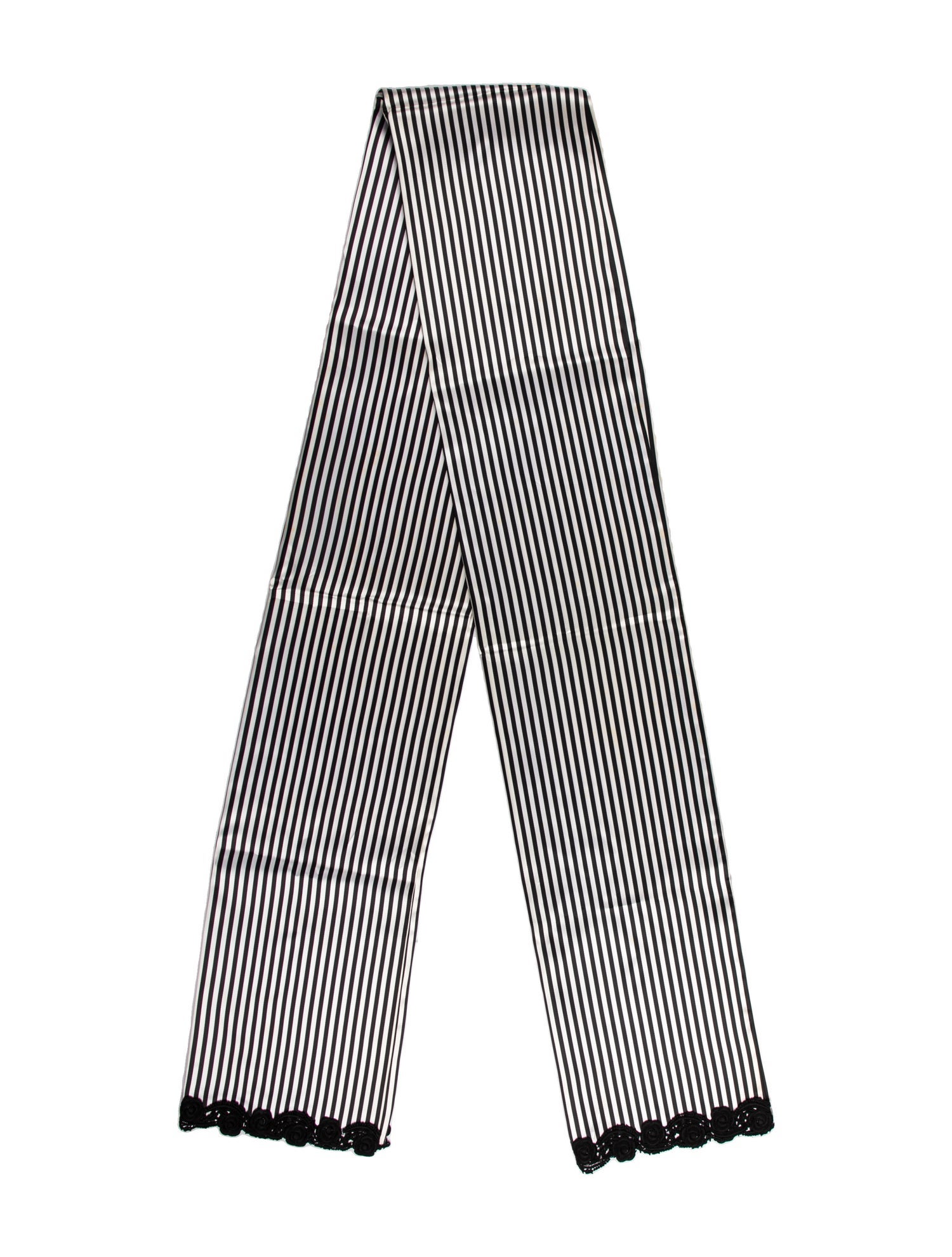 Carolina Herrera Silk Striped Scarf