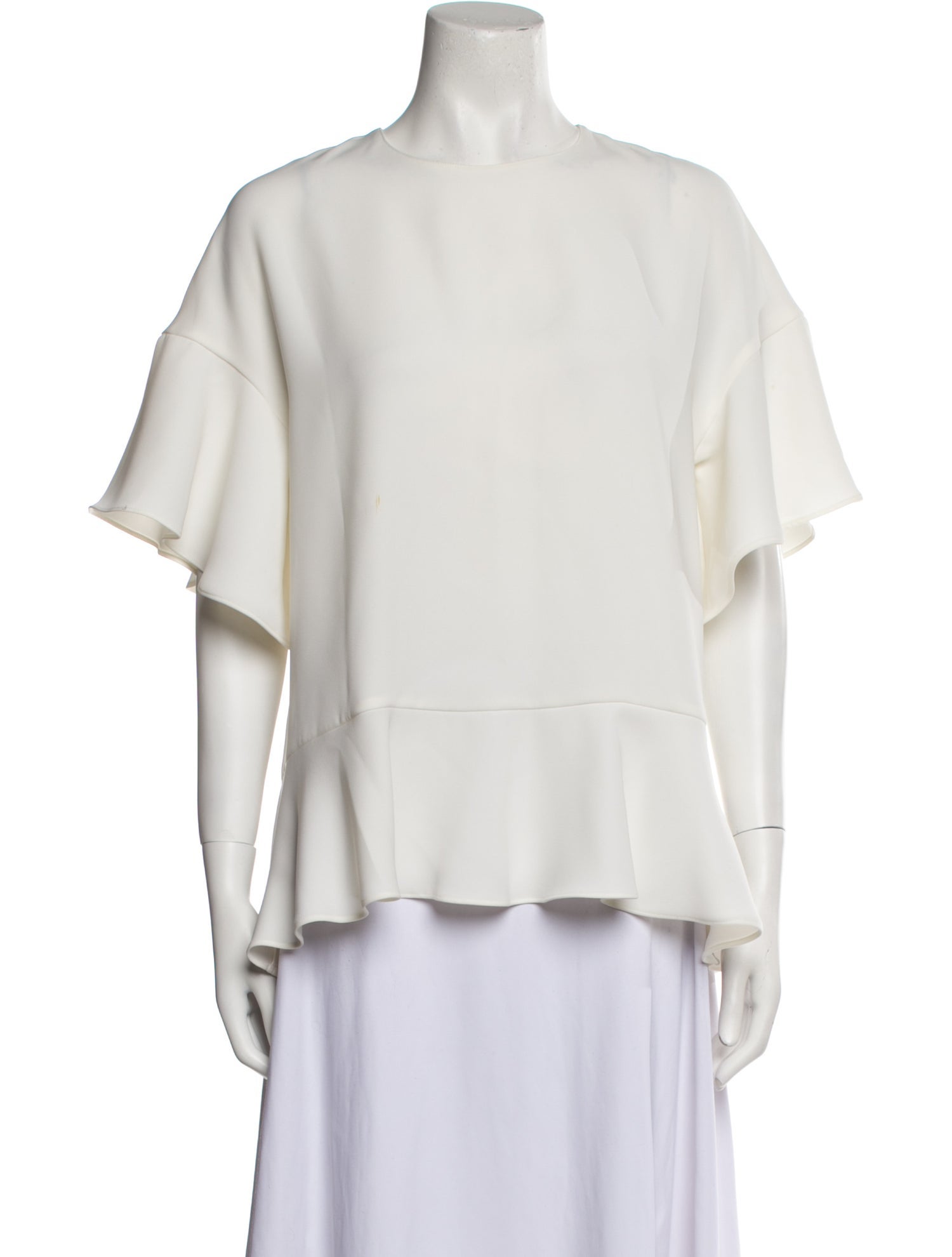 Carolina Herrera Bateau Neckline Short Sleeve Blouse