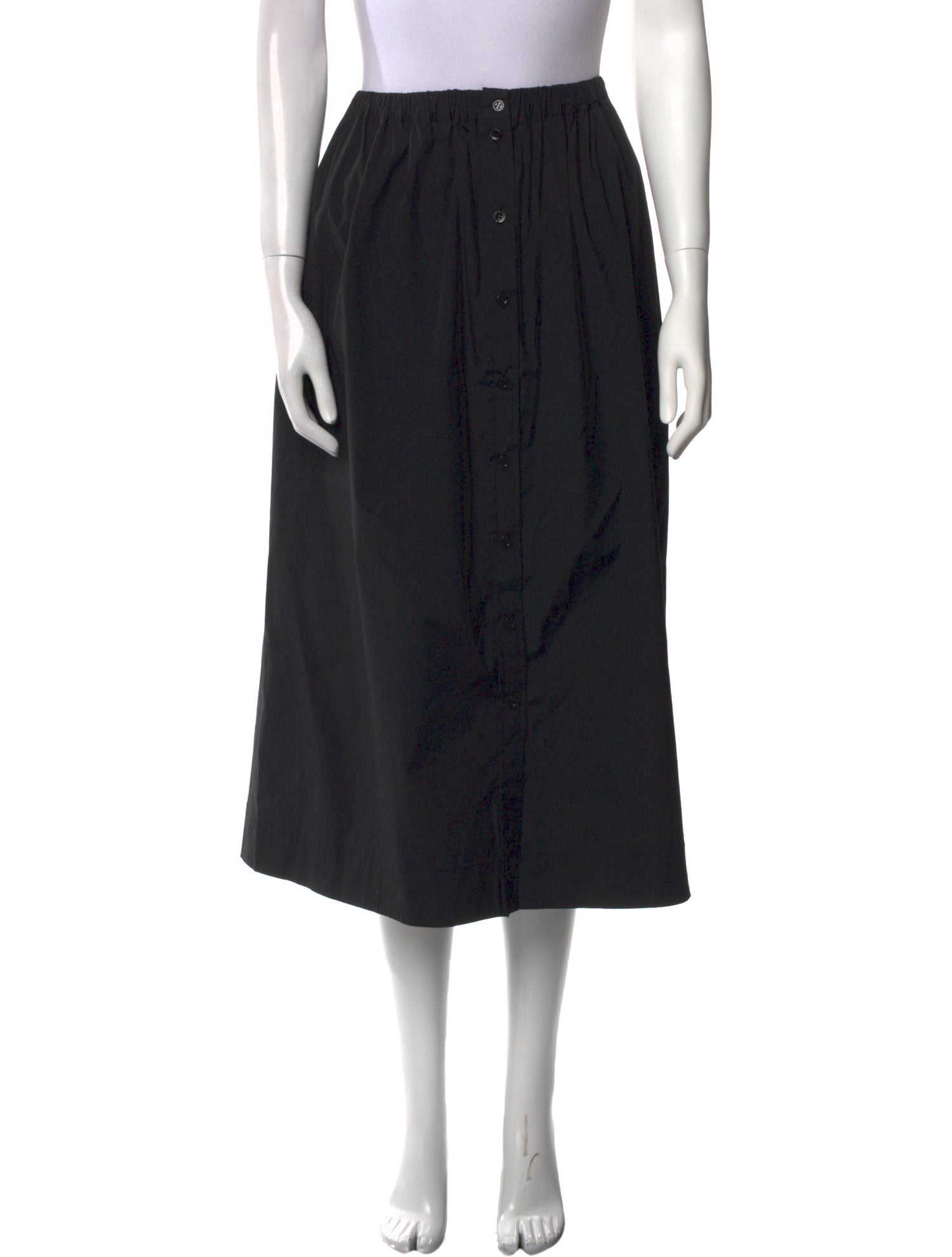 Carolina Herrera Pleated Accents Midi Length Skirt
