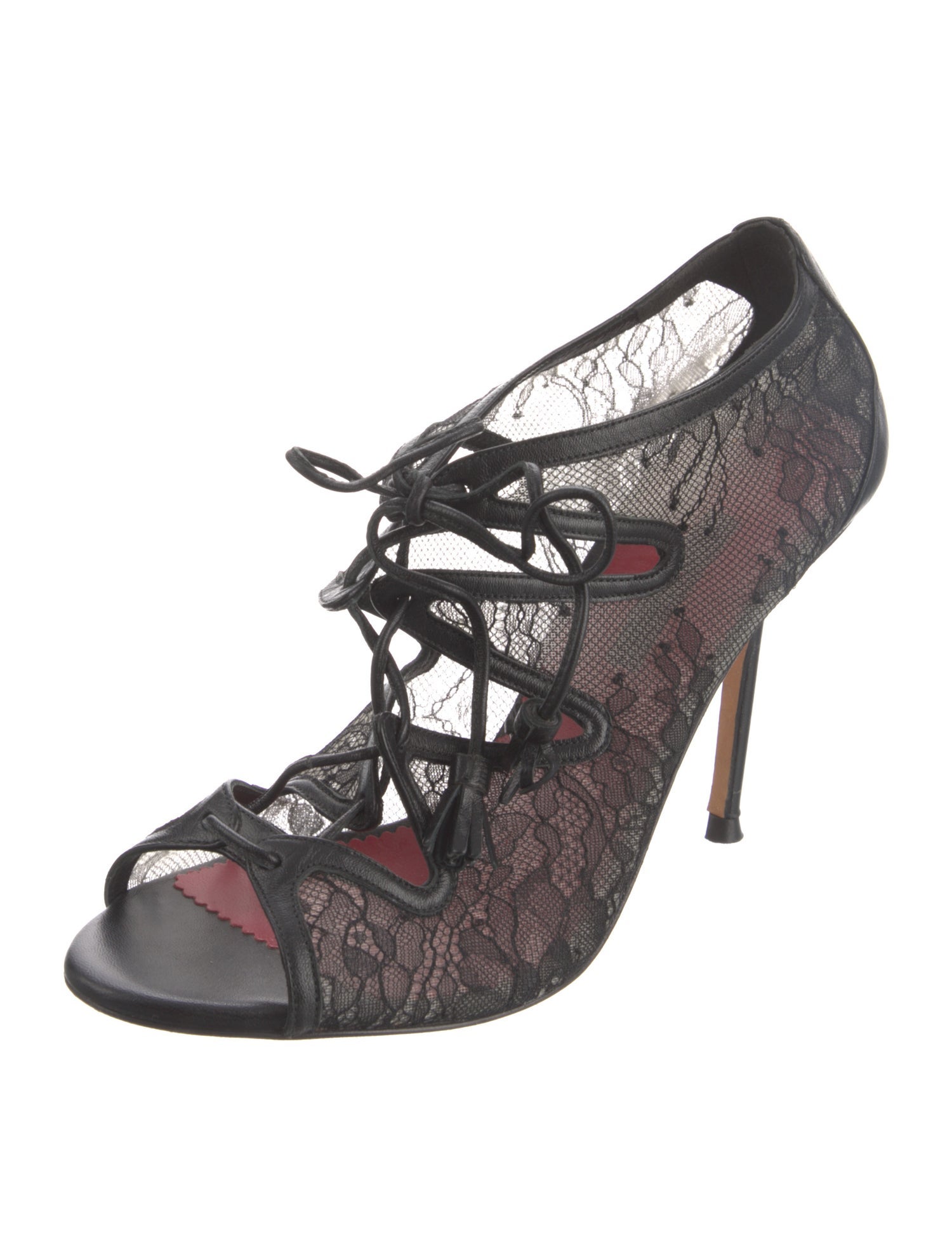 Carolina Herrera Lace Lace Pattern Pumps