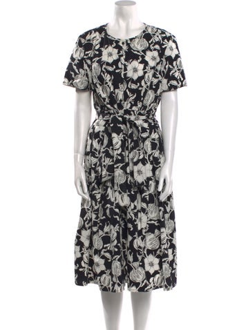Carolina Herrera Dresses Floral Print Midi Length Dress US 16 | XXL