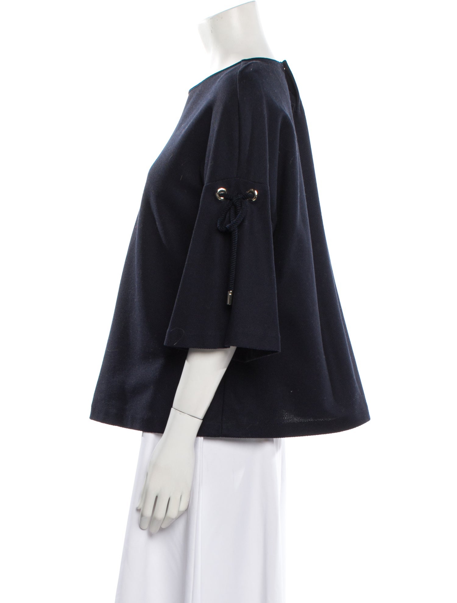 CH Carolina Herrera Crew Neck Three-Quarter Sleeve Top