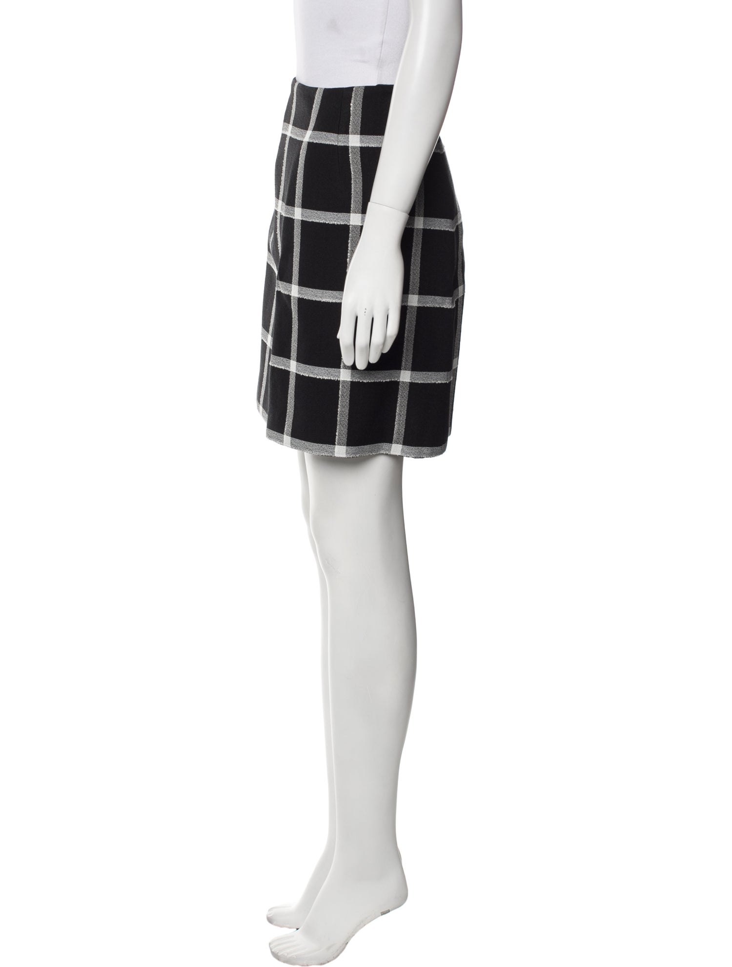Carolina Herrera Plaid Print Knee-Length Skirt
