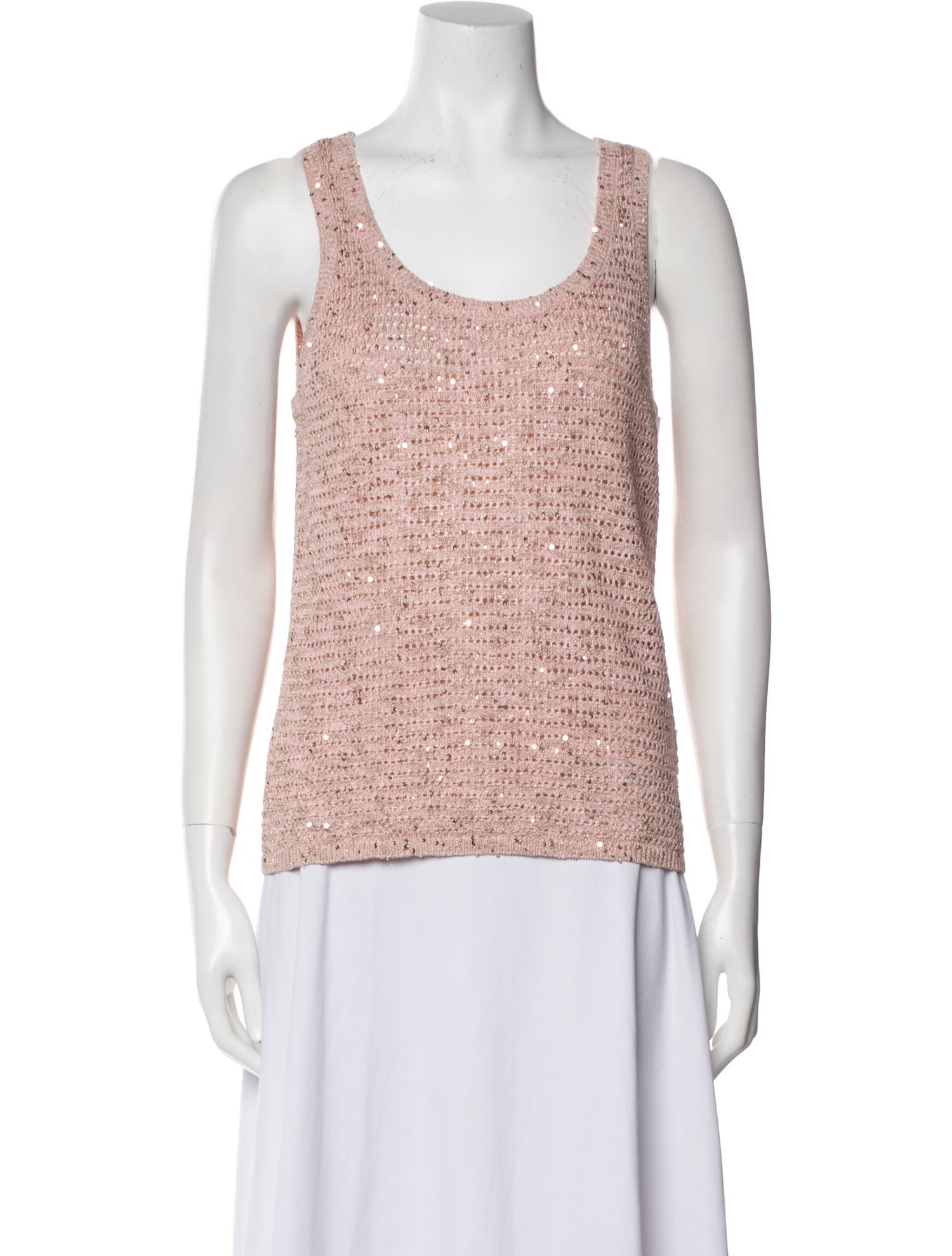 Carolina Herrera Scoop Neck Sleeveless Top