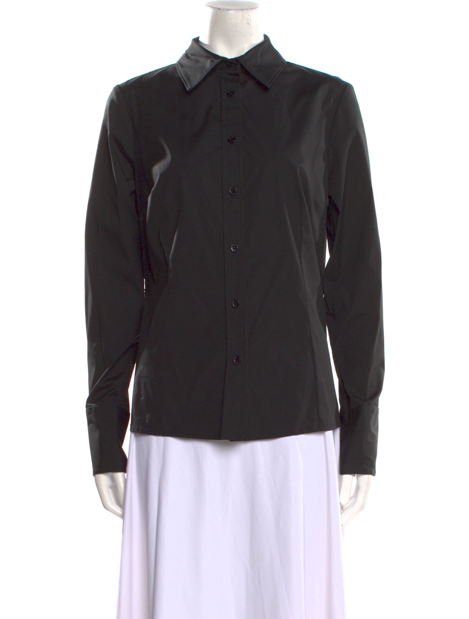 Carolina Herrera Long Sleeve Button-Up Top