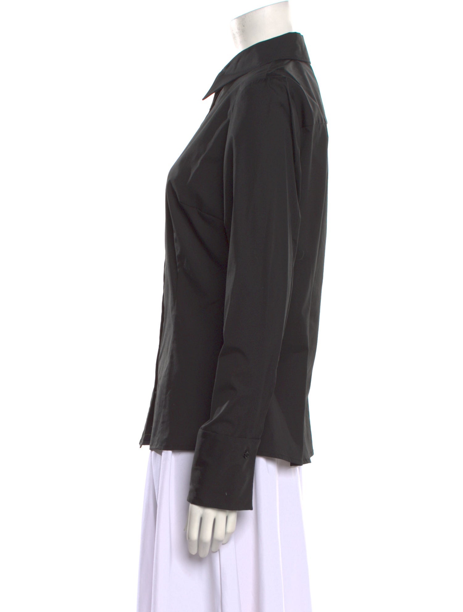 Carolina Herrera Long Sleeve Button-Up Top